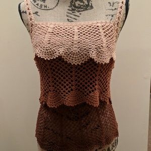 BEBE CROCHET THREE TIER TOP
